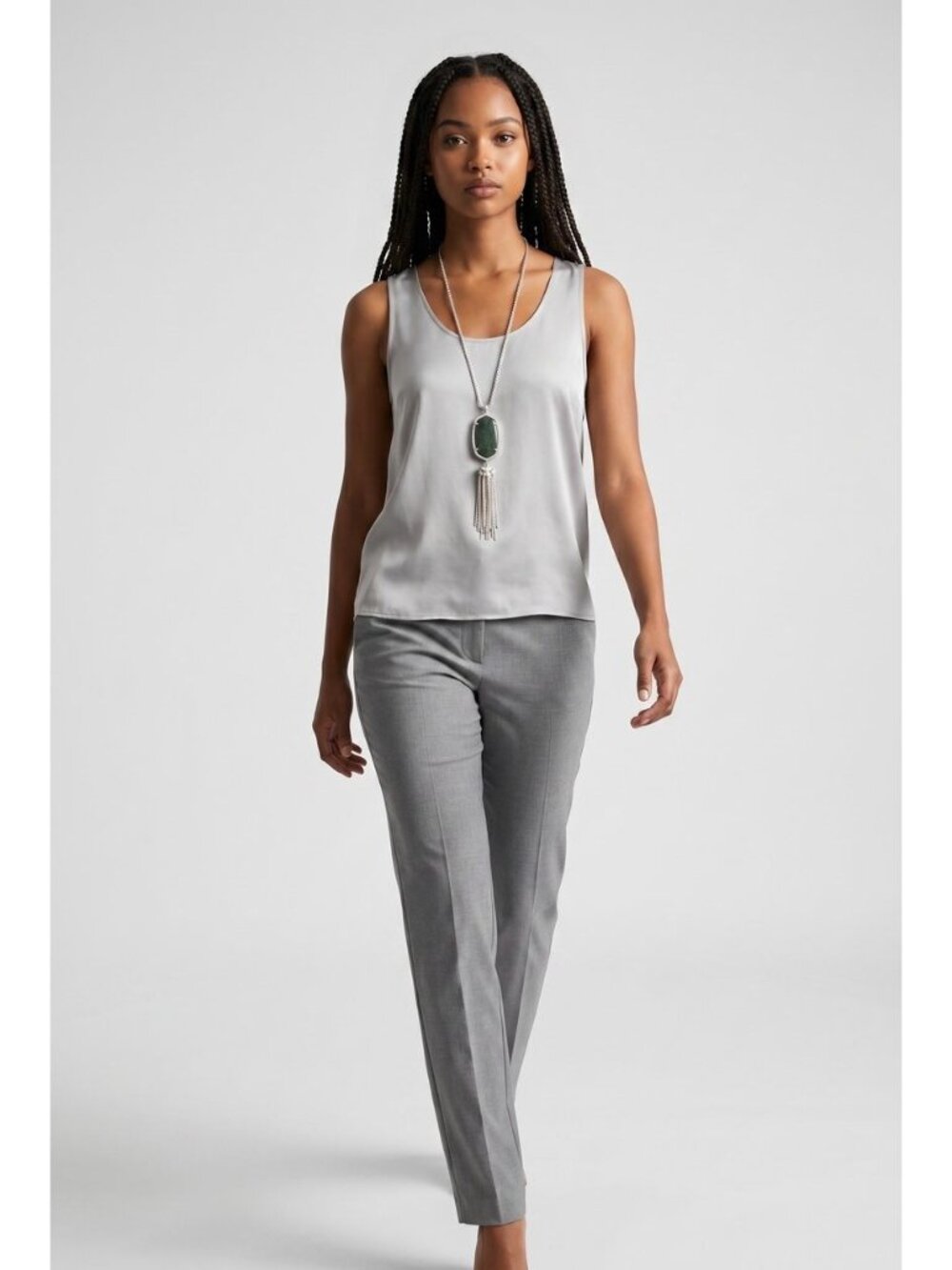 Kendra Scott Rayne Long Gold Necklace With Pyrite Stone & Tassel Pendant - Picture 2 of 13
